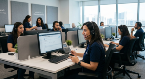 موظف خدمة عملاء جونكر يستقبل طلبات الصيانة