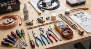 أدوات صيانة سخانات جونكر المستخدمة في مركز الصيانة